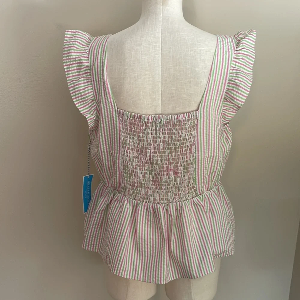 NWT Draper James Flutter Sleeve Top. Large - Picture 6 of 9